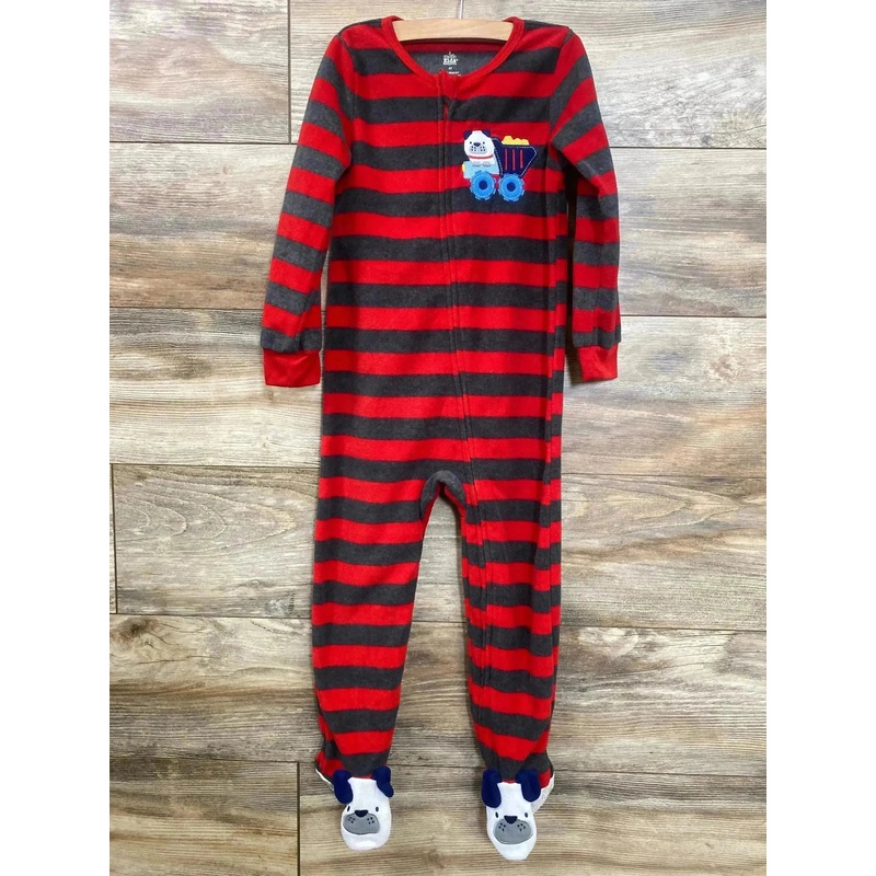 Kids Headquarters Striped Blanket Sleeper Red sz 4T