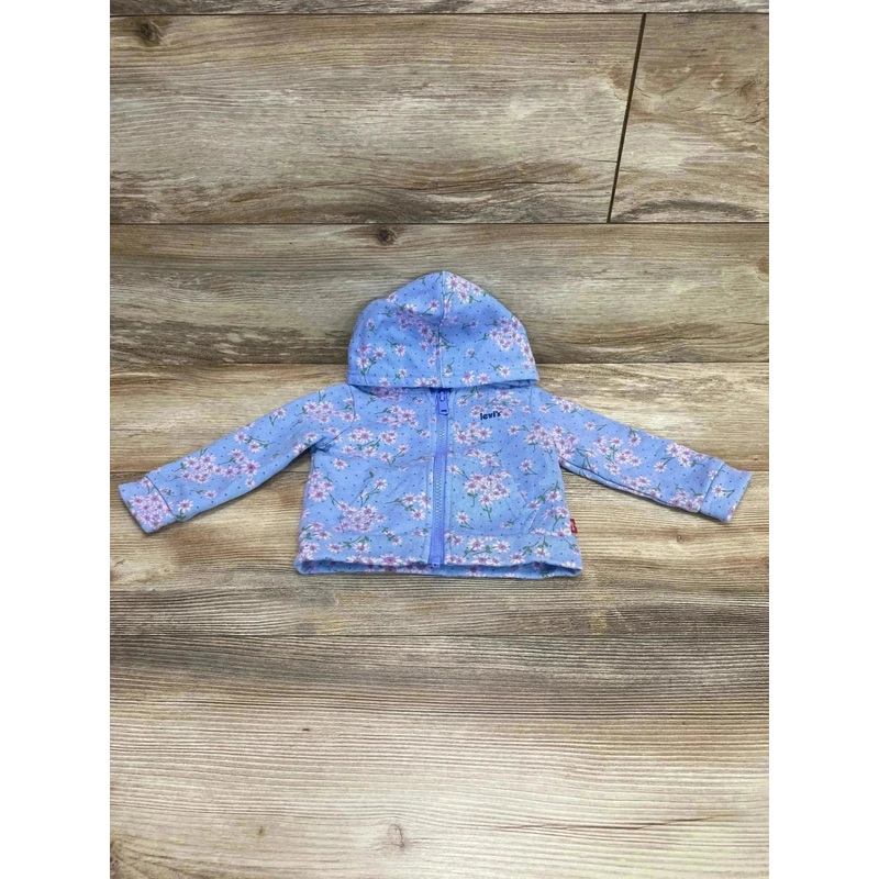 Levi’s Floral Full Zip Hoodie Blue sz 18m