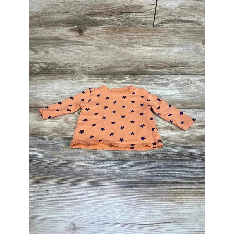 Mighty Goods Star Print Shirt Orange sz 3m