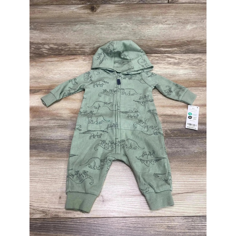 NEW Carter’s Dinosaur Hooded Jumpsuit Green sz 3m