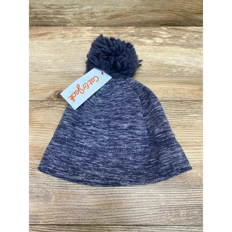 NEW Cat & Jack Blue Pom Beanie Sz 12-24m