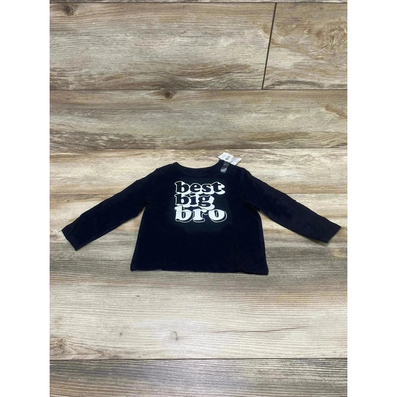 NEW Children’s Place Best Big Bro Shirt Black sz 12-18m