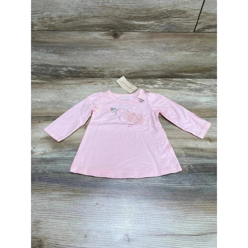 NEW First Impressions Birdie Shirt Pink sz 3-6m