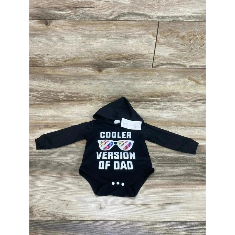 NEW NZRVAWS Cooler Version Of Dad Hooded Bodysuit Black sz 3-6m