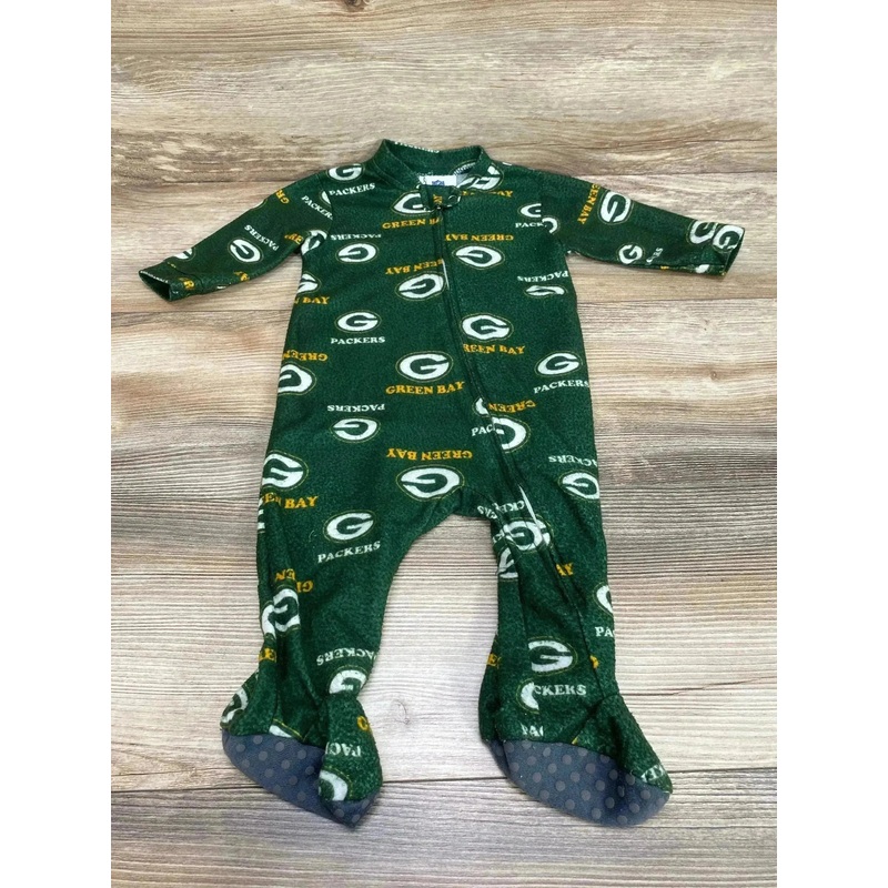 NFL Team Green Bay Packers Sleeper Green sz 3-6m