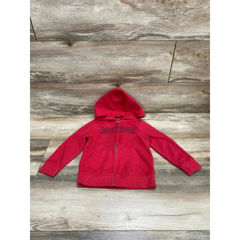 Oshkosh Logo Full Zip Hoodie Red sz 3T
