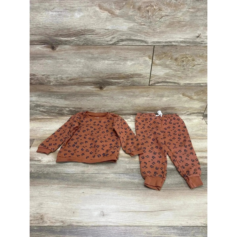 Simple Joys 2pc Sweatshirt & Drawstring Joggers Brown sz 2T