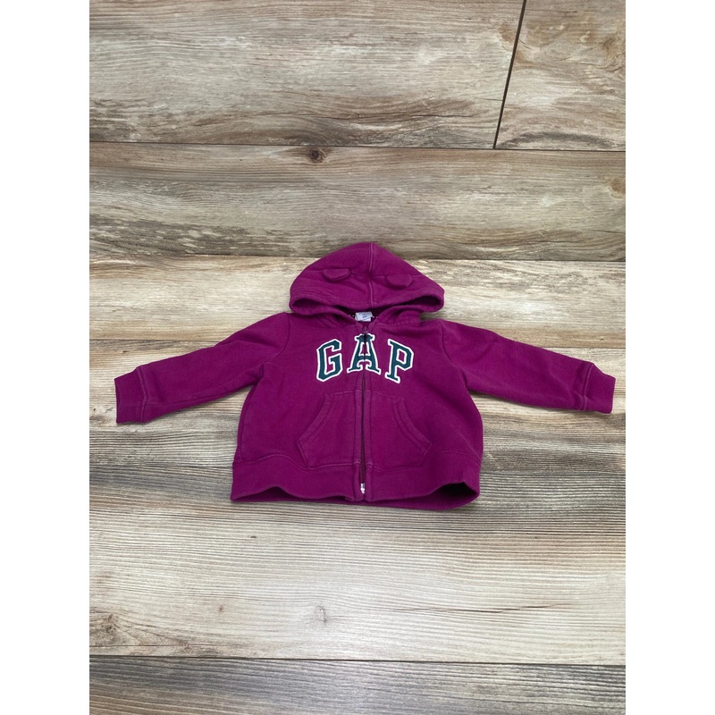 Baby Gap Logo Full Zip Hoodie Pink sz 6-12m
