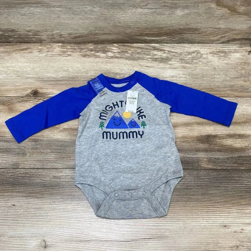 Baby Gap ‘Mighty’ Raglan Bodysuit sz 3-6m Blue 3-6m New