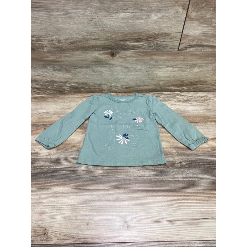 Carter’s Be The Joy Shirt Green sz 2T