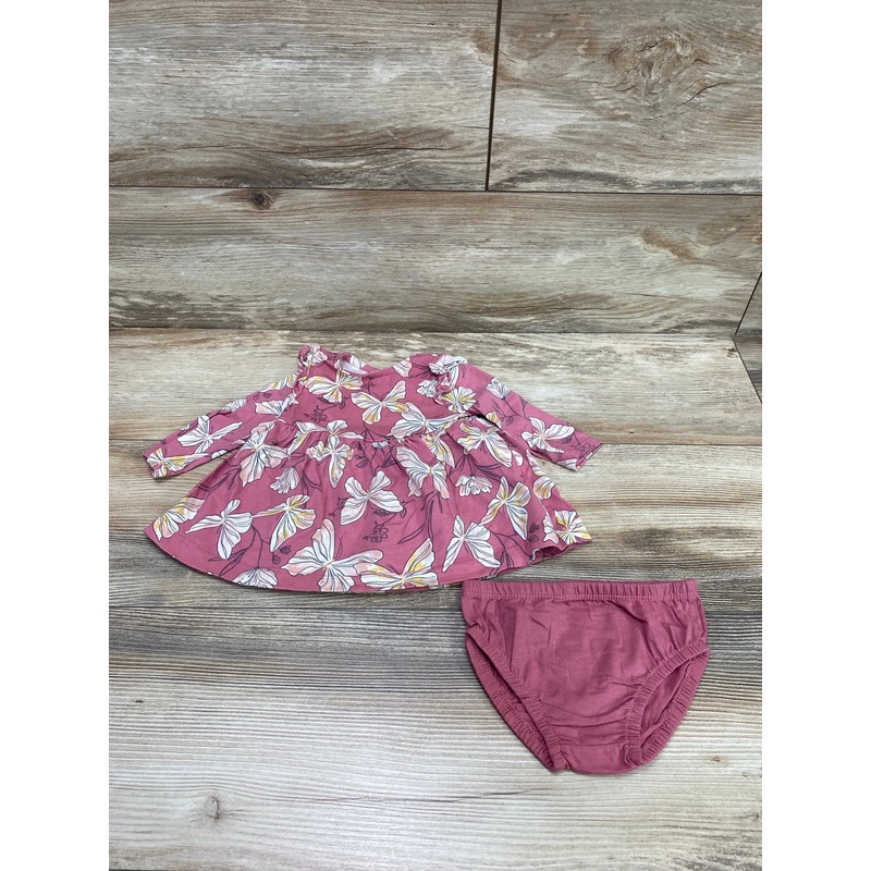 Carter’s Butterfly Print Dress & Bloomers Pink sz 3m