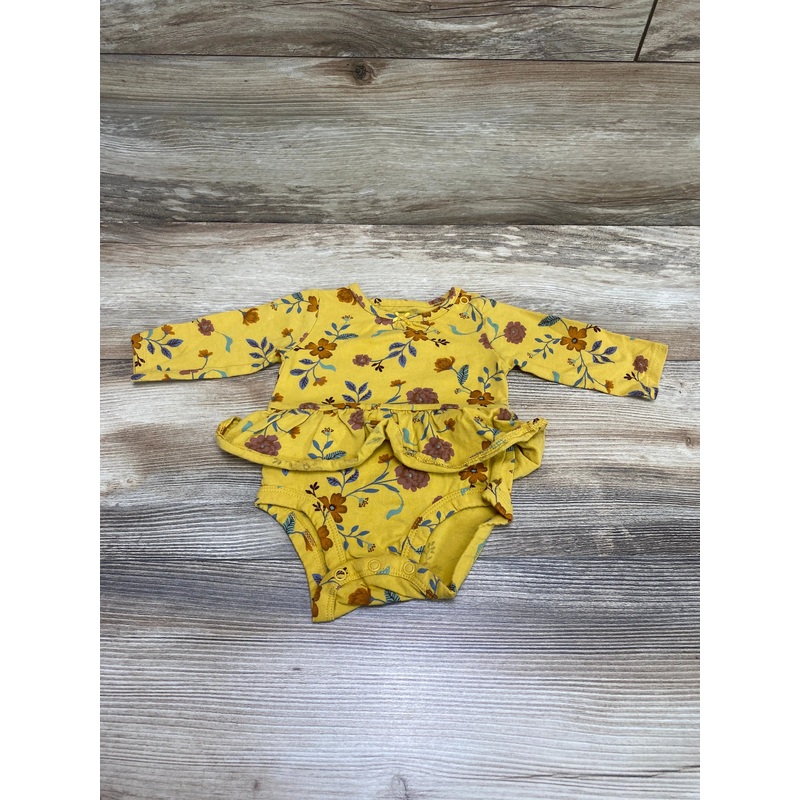 Carter’s Floral Skirted Bodysuit Yellow sz 3m