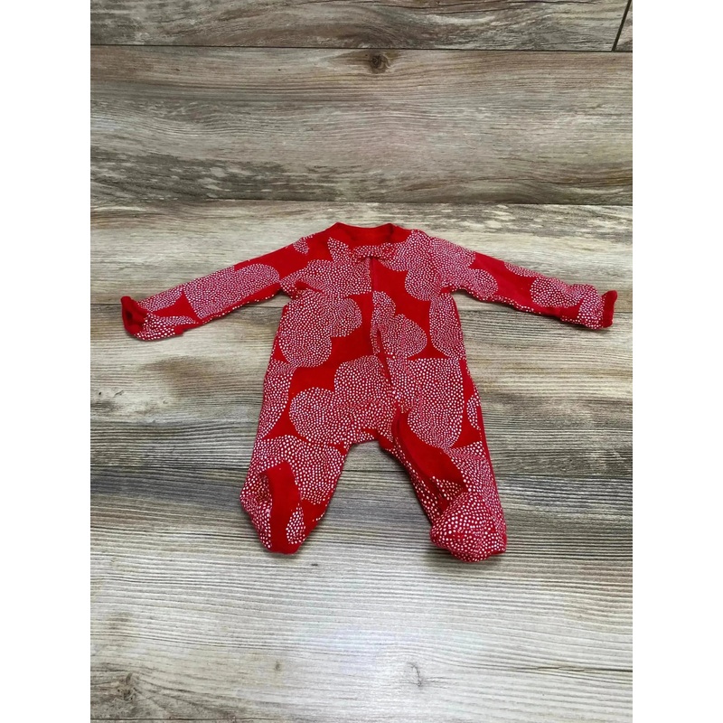 Carter’s Heart Print Sleeper Red sz Newborn