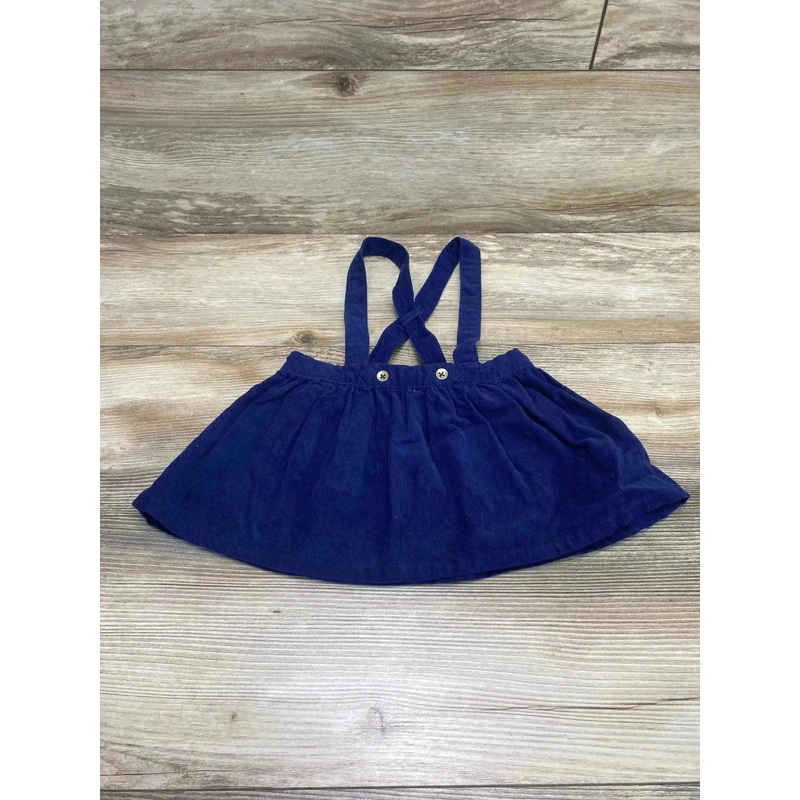 Cat & Jack Corduroy Suspender Skirt Navy sz 12m