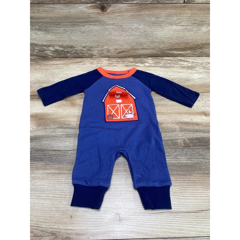 Cat & Jack Farm Coverall Blue sz Newborn