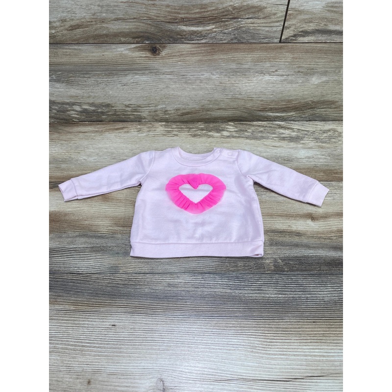 Cat & Jack Heart Sweatshirt Pink sz 0-3m