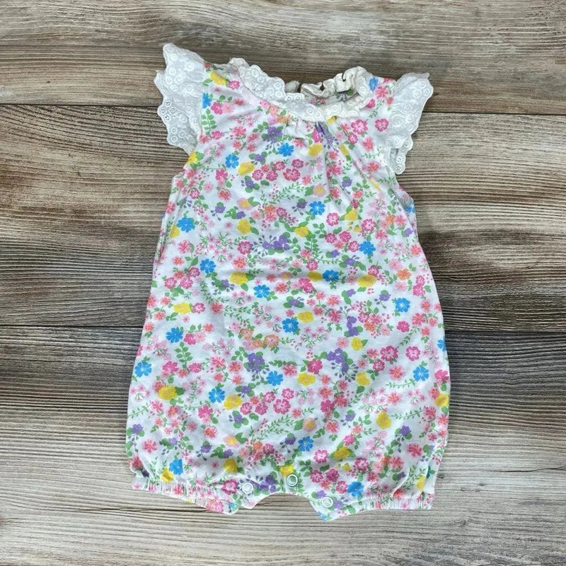 Catherine Malandrino Floral Romper sz 3-6M White 3-6M Used