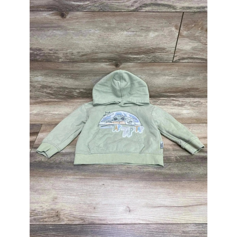 Disney Store Grogu Pullover Hoodie Green sz 3T