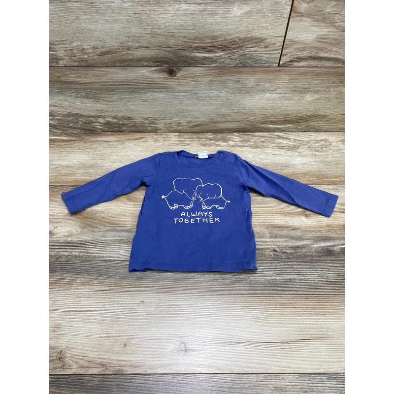 H&M Always Together Shirt Blue sz 9m