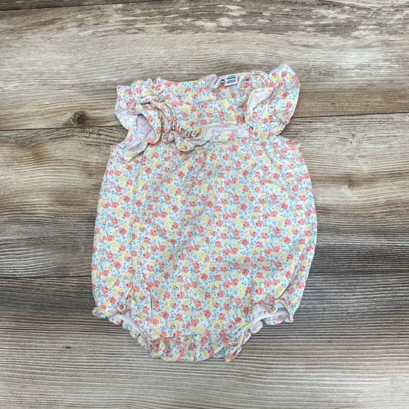 Janie & Jack Ditsy Floral Bubble Romper sz 3-6m White 3-6m Used