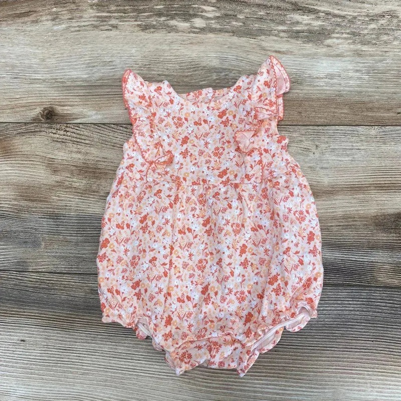 Janie & Jack Floral Bubble Romper sz 3-6m Pink 3-6m Used