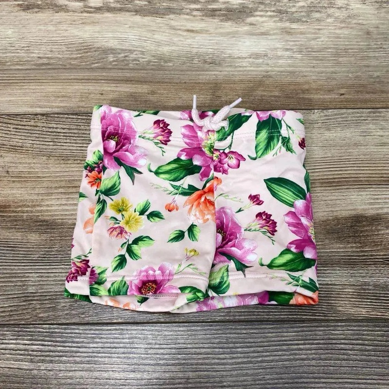 Janie & Jack Floral Swim Shorts sz 6-12m Pink 6-12m Used
