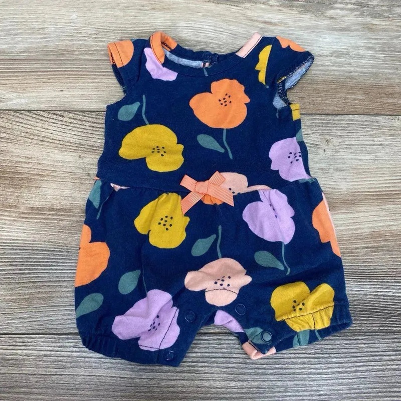 Just One You Floral Romper sz NB Blue NB Used