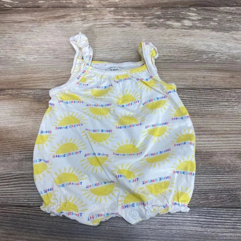 Laughing Llama Shine Bright Shortie Romper sz 3m Yellow 3m Used