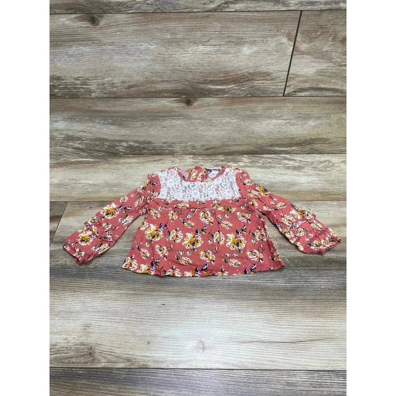 Little Lass Floral Top Pink sz 3T