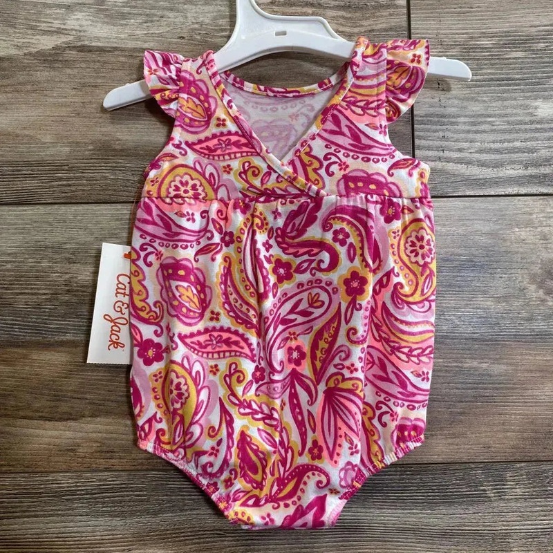 NEW Cat & Jack Paisley Sunsuit sz NB pink NB New