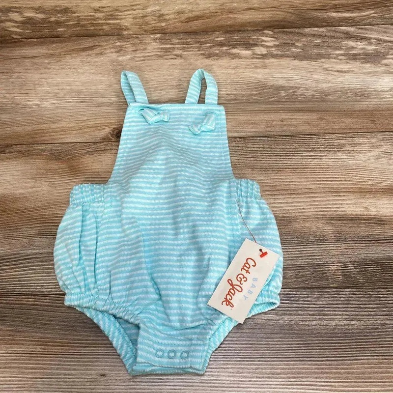 NEW Cat & Jack Striped Romper sz 3-6M Blue 3-6M New