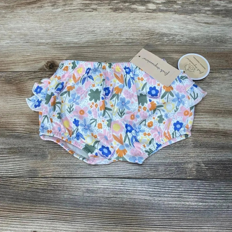 NEW First Impressions Floral Ruffle Bloomer sz 0-3m White 0-3m New