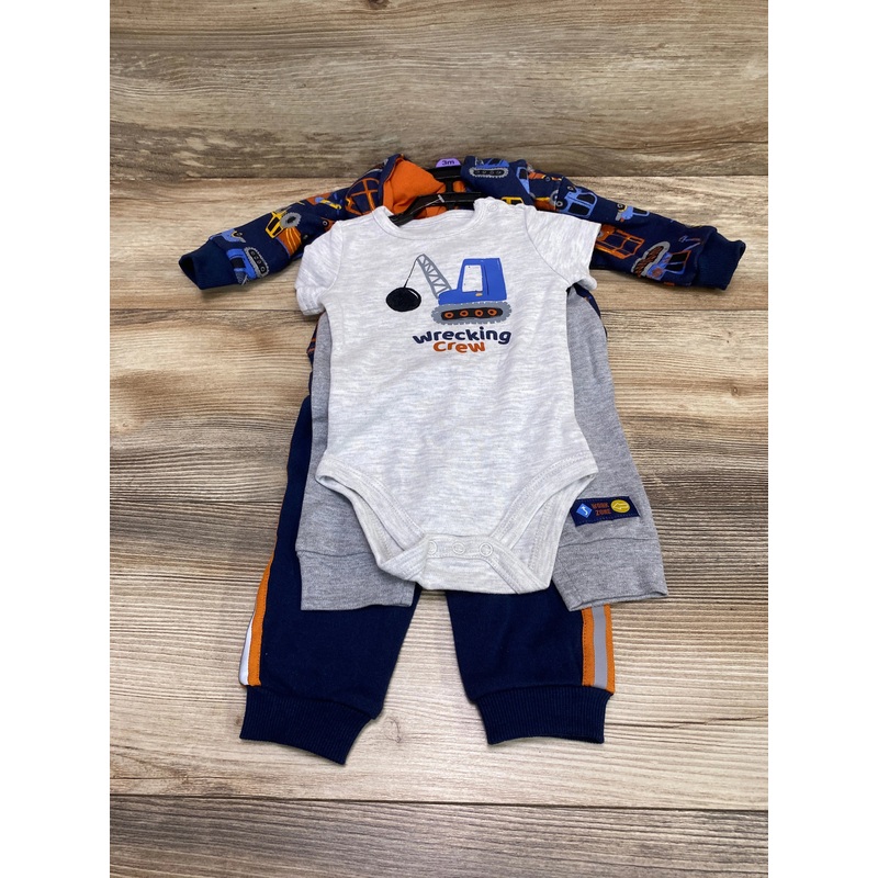 NEW Kids Headquarters 4pc Wreaking Crew Hoodie Set Navy sz 3m