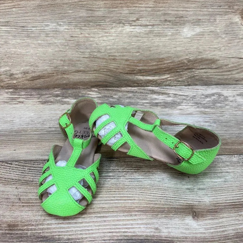 NEW Monkey Feet USA Sandals 7-9c Neon Green 7-9c New