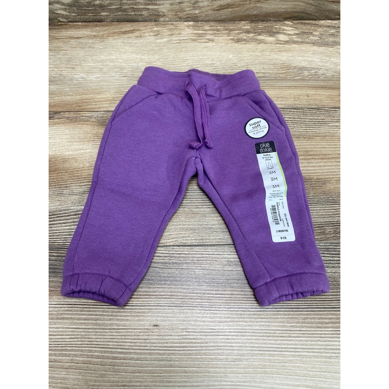 NEW Okie Dokie Purple Phantom Jogger Pant sz 3m