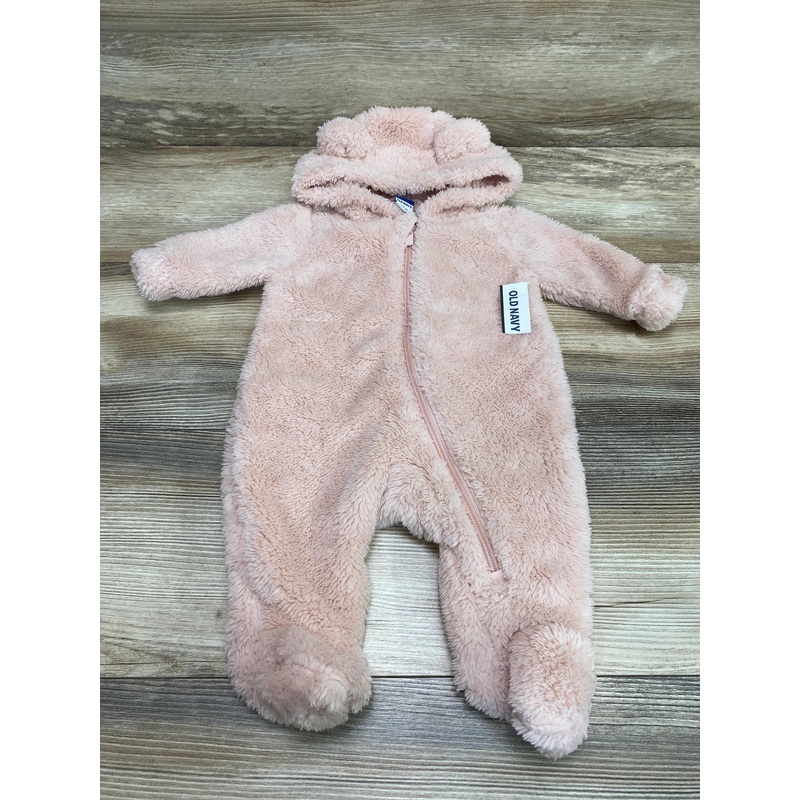 NEW Old Navy Hooded Critter Jumpsuit Pink sz 0-3m