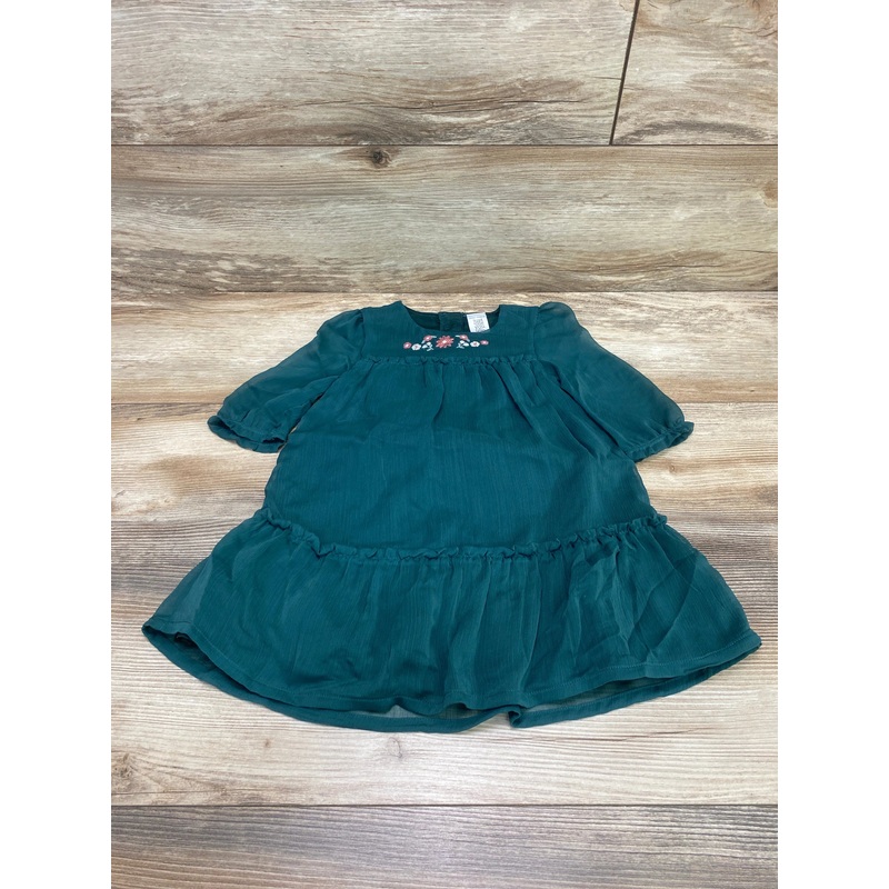 NWoT Just One You 2pc Floral Embroidered Dress & Bloomers Green sz 18m