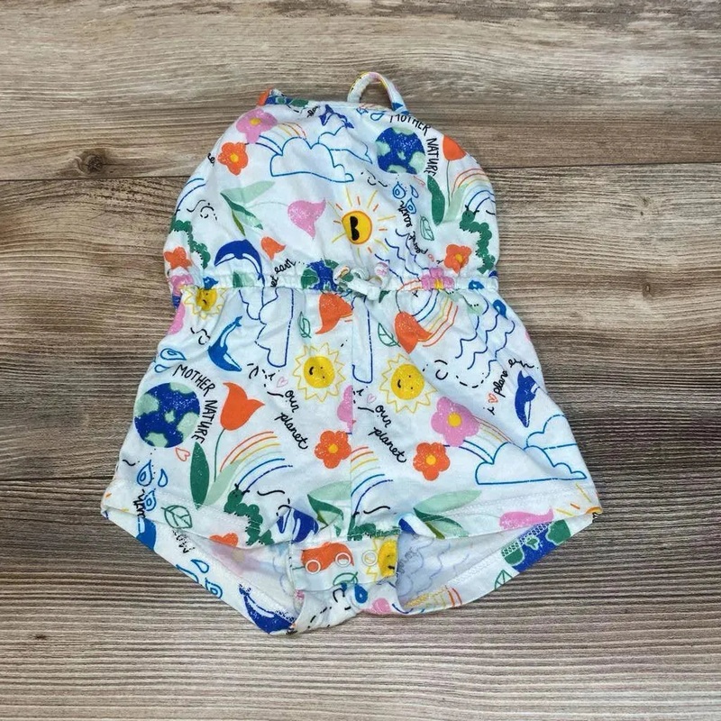 Old Navy Mother Nature Romper sz 0-3m Blue 0-3m Used