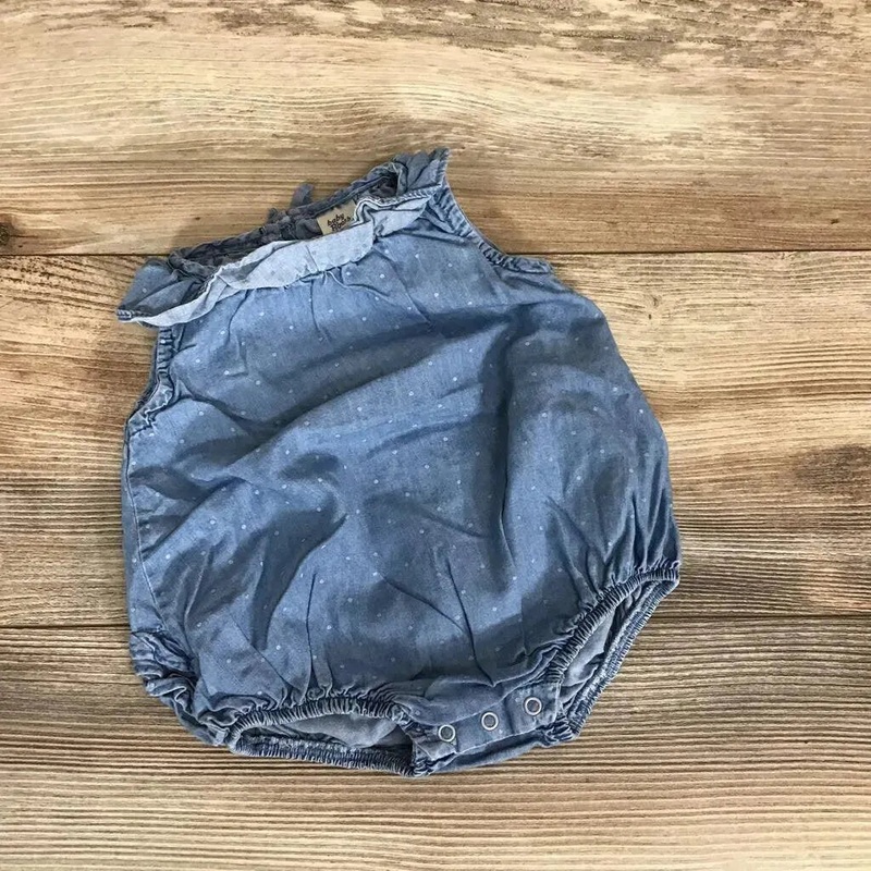 OshKosh Chambray Romper sz 0-3M Blue 0-3m Used