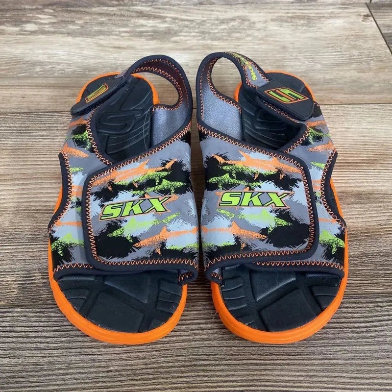 Skechers Kids Boys Synergize Sandal sz 4Y Grey 4Y Used