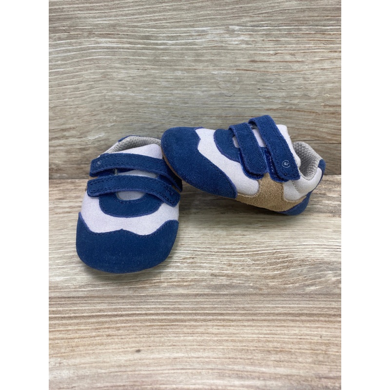 Stride Rite Mason Soft Sole Crib Shoes Navy Sz 4c