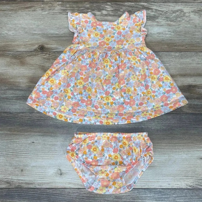 Carter’s 2pc Floral Dress & Bloomers sz 6m Pink 6m Used