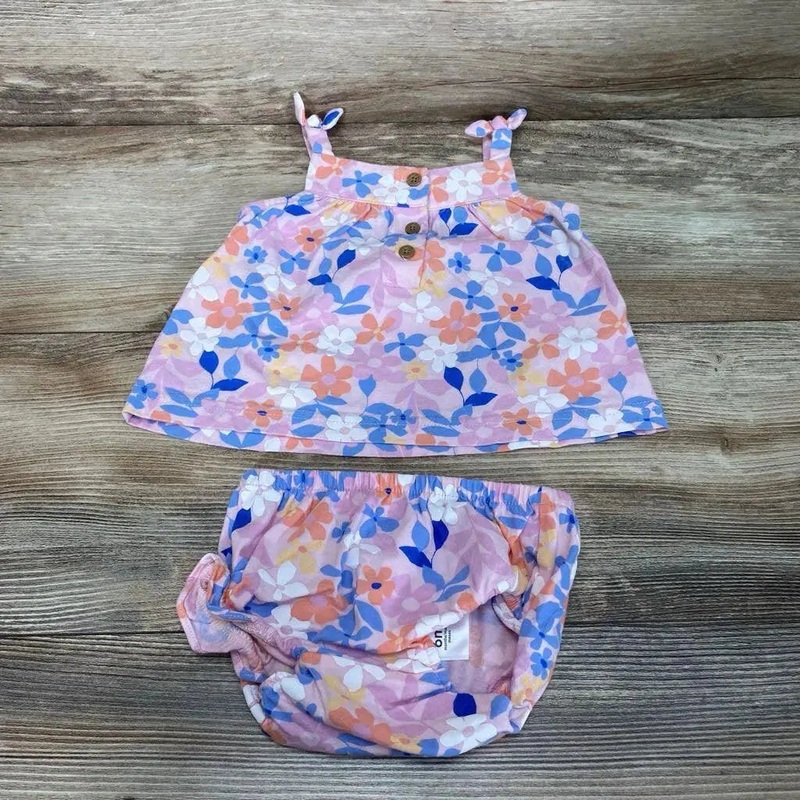 Carter’s 2pc Floral Top & Bloomers sz 6m Pink 6m Used