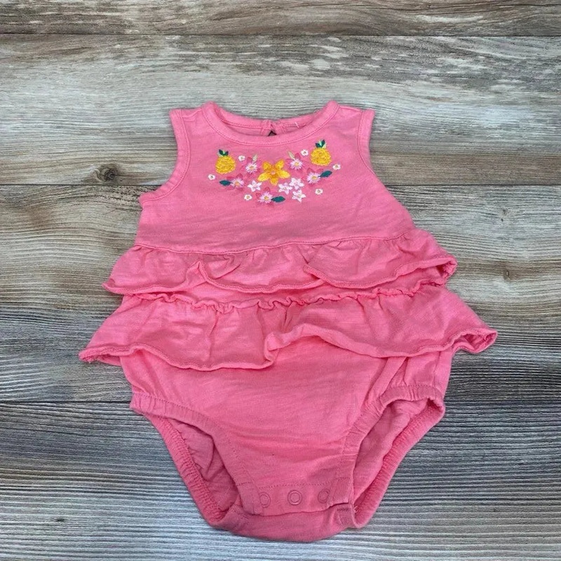 Carter’s Ruffle Embroidered Sunsuit sz 6m Pink 6m Used