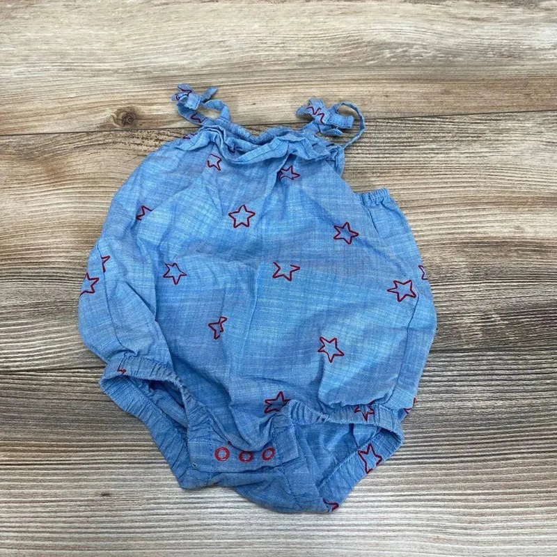 Cat & Jack Chambray Romper sz 0-3m Blue 0-3m Used