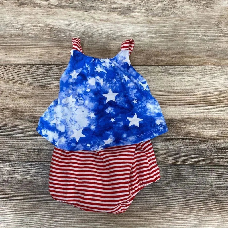 Cat & Jack Stars & Stripes Romper sz 0-3m Blue 0-3m Used