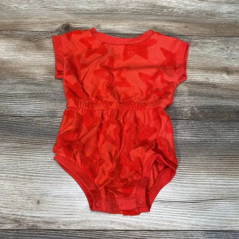 Cat & Jack Terry Star Romper sz 3-6m Red 3-6m Used