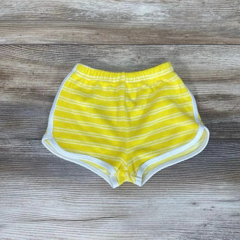 Cat & Jack Terry Striped Shorts sz 12m Yellow 12M Used