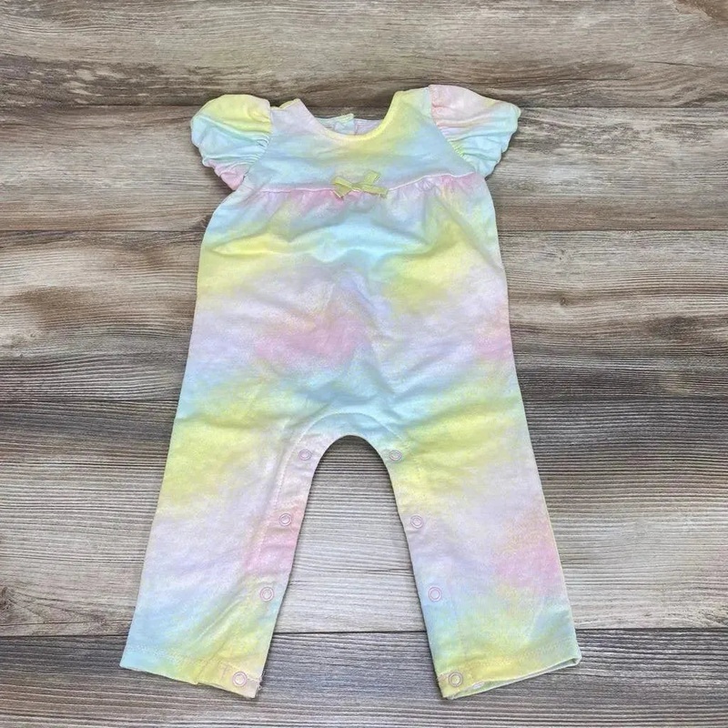 First Impressions Tie Dye Romper sz 12m Yellow 12m Used