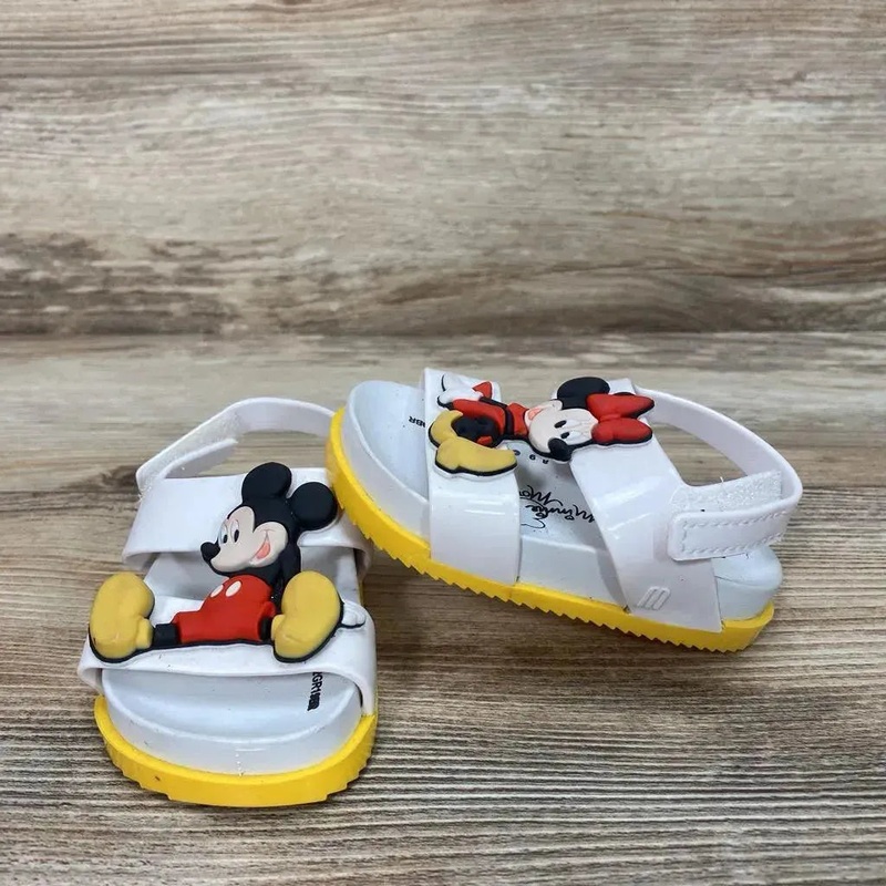 Mini Melissa x Disney Minnie & Mickey Sandals sz 5c White 5c Used